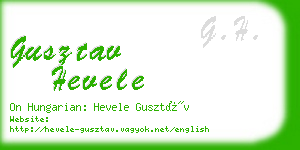 gusztav hevele business card